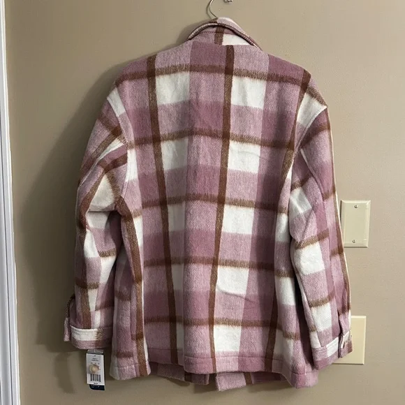 Sebby Pink and White Plaid Jacket - Picture 2 of 4